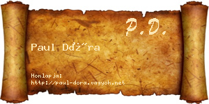 Paul Dóra névjegykártya