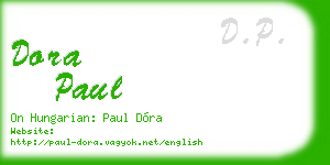 dora paul business card
