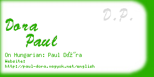 dora paul business card